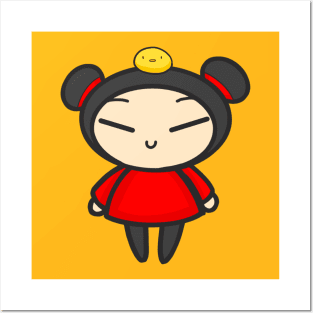 Springtime Pucca with a Chick Posters and Art